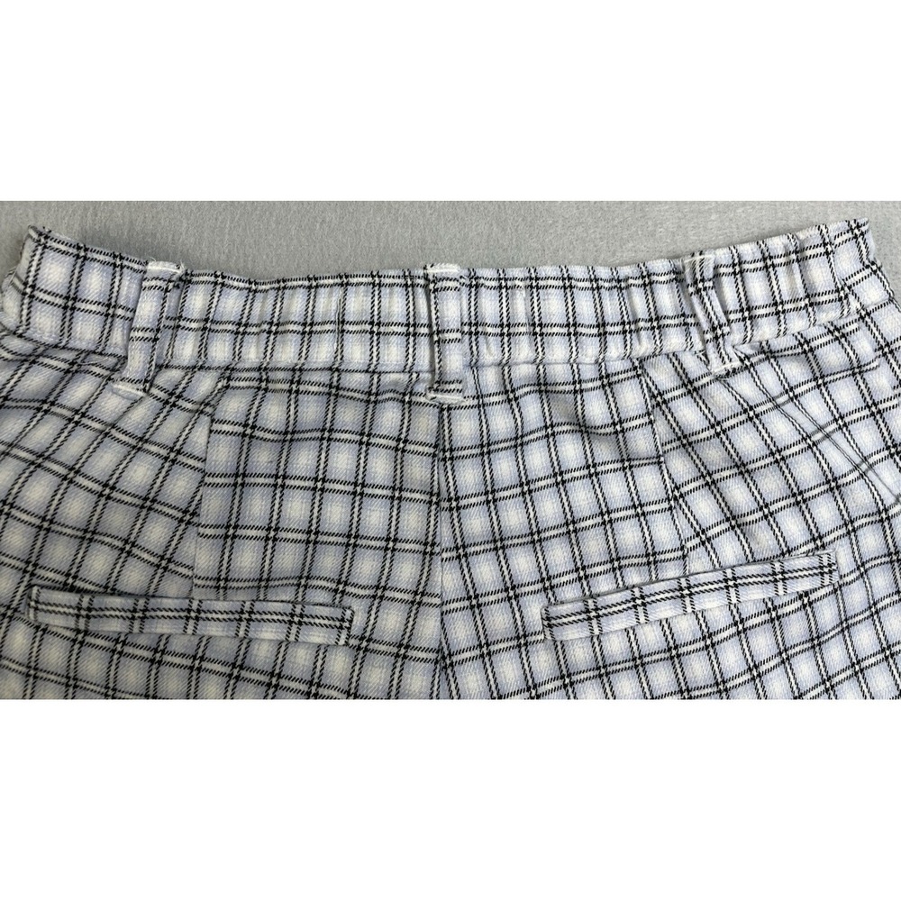 Hollister Ultra High Rise Pants Womens Blue White Plaid Casual Pleated Front‎ SM - Picture 6 of 15